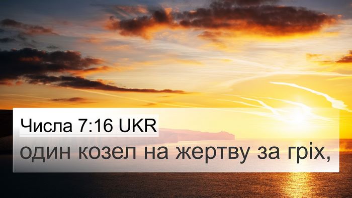Числа 7:16 UKR Bible Verse Image