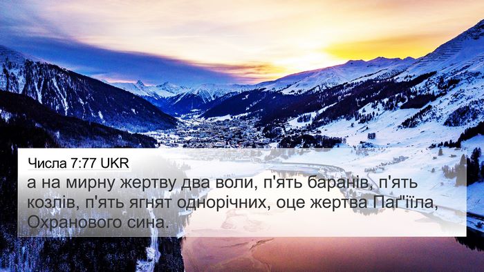 Числа 7:77 UKR Bible Verse Image