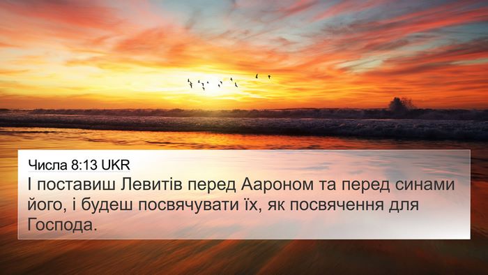 Числа 8:13 UKR 4K Wallpaper - І поставиш Левитів перед - 4K Wallpaper Bible Verse