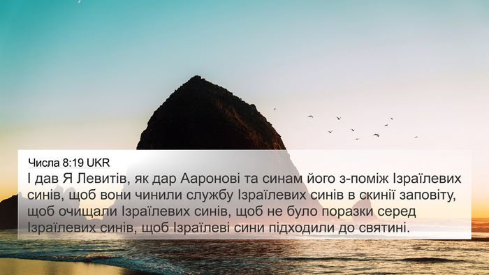 Числа 8:19 UKR Bible Verse Image