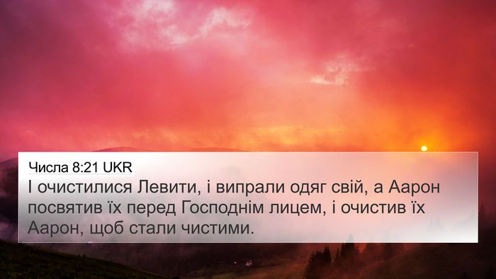 Числа 8:21 UKR Bible Verse Image
