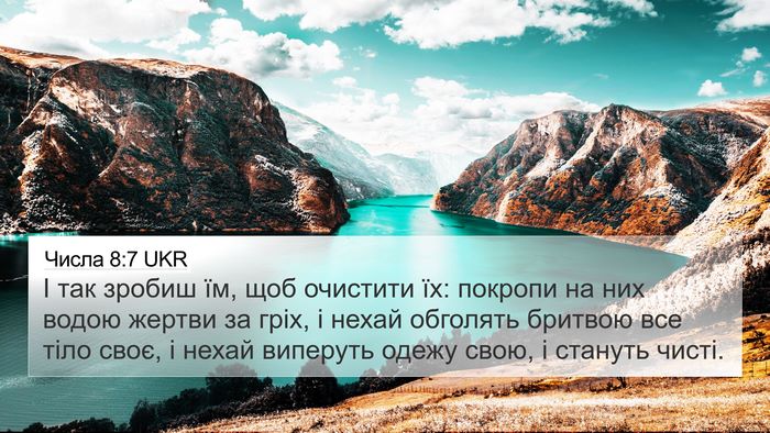 Числа 8:7 UKR Bible Verse Image