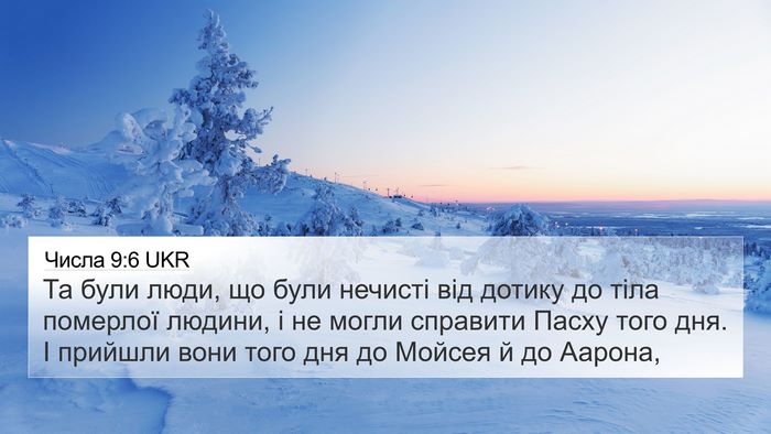 Числа 9:6 UKR Bible Verse Image