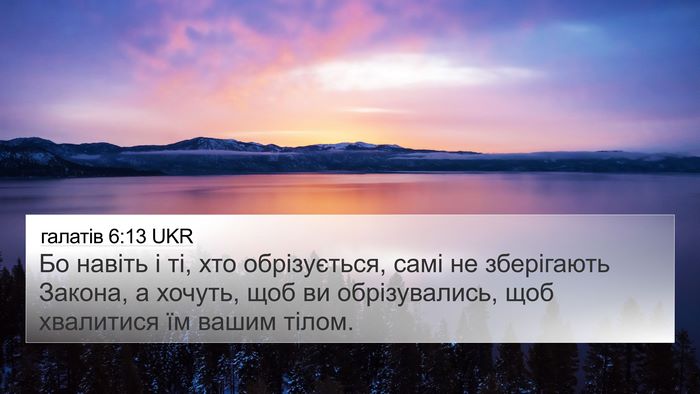 галатів 6:13 UKR Bible Verse Image