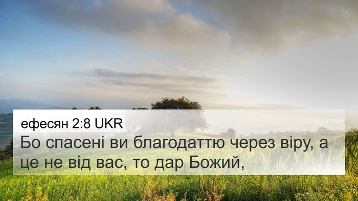 ефесян 2:8 UKR Bible Verse Image