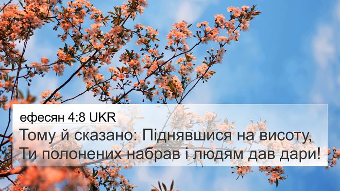 ефесян 4:8 UKR Bible Verse Image