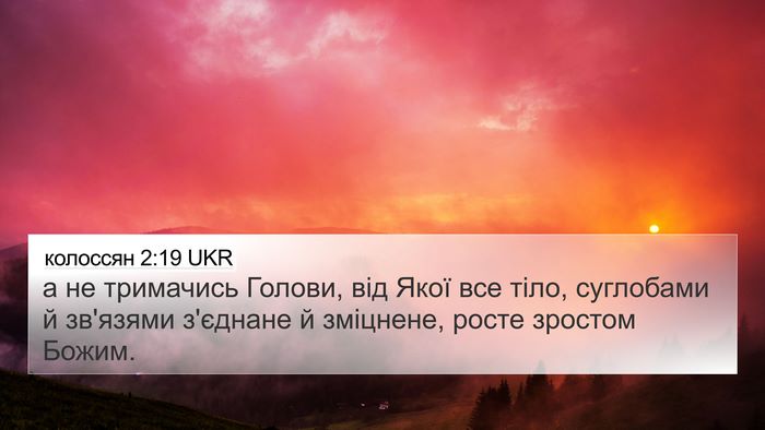 колоссян 2:19 UKR Bible Verse Image