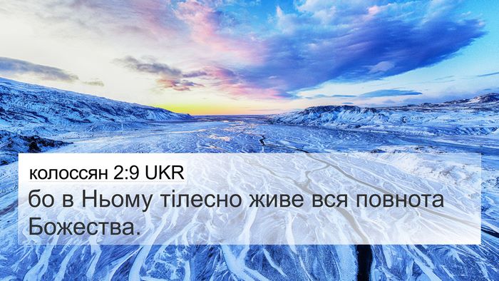 колоссян 2:9 UKR Bible Verse Image