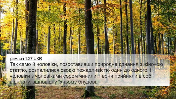 римлян 1:27 UKR 4K Wallpaper - Так само й чоловіки, - 4K Wallpaper Bible Verse