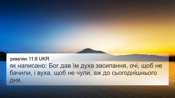 римлян 11:8 UKR Bible Verse Image