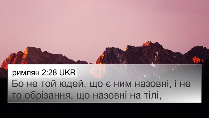 римлян 2:28 UKR Bible Verse Image