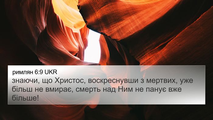 римлян 6:9 UKR Bible Verse Image