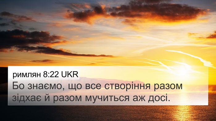 римлян 8:22 UKR Bible Verse Image