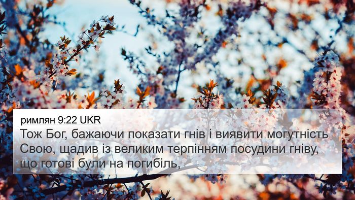 римлян 9:22 UKR Bible Verse Image