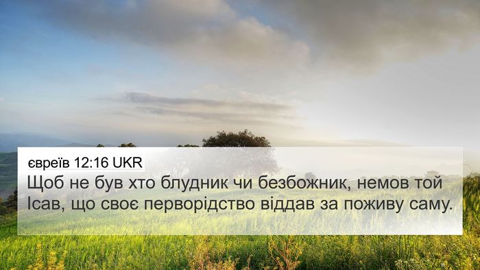 євреїв 12:16 UKR Bible Verse Image