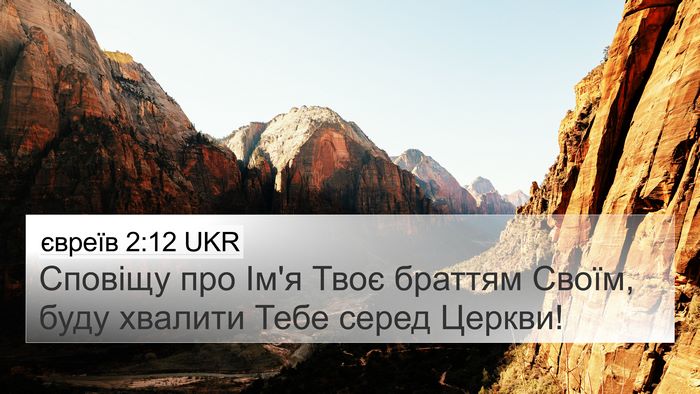 євреїв 2:12 UKR Bible Verse Image
