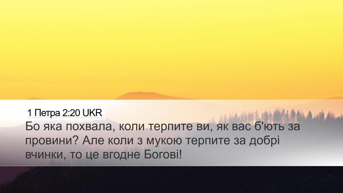 1 Петра 2:20 UKR Bible Verse Image