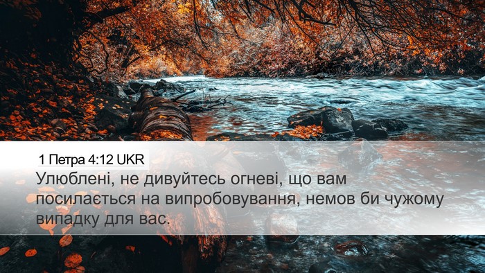 1 Петра 4:12 UKR Bible Verse Image