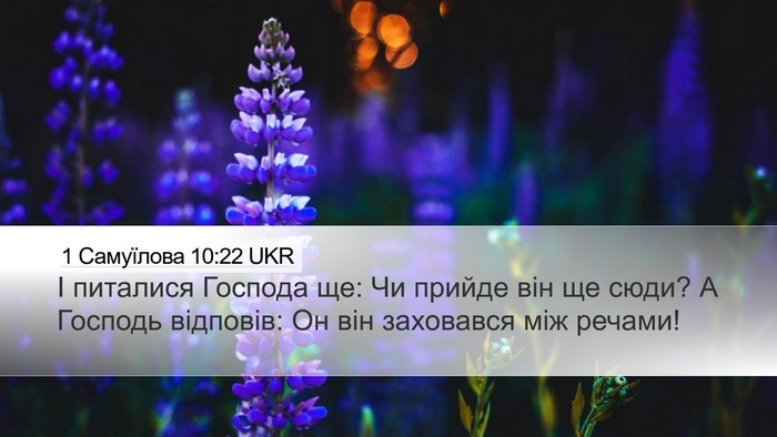 1 Самуїлова 10:22 UKR Bible Verse Image