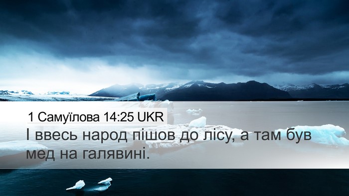 1 Самуїлова 14:25 UKR Bible Verse Image