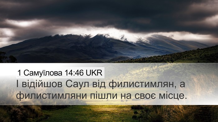 1 Самуїлова 14:46 UKR Bible Verse Image