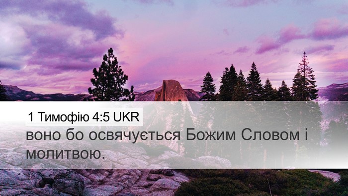 1 Тимофію 4:5 UKR Desktop Wallpaper - воно бо освячується Божим - Desktop Bible Verse Wallpaper