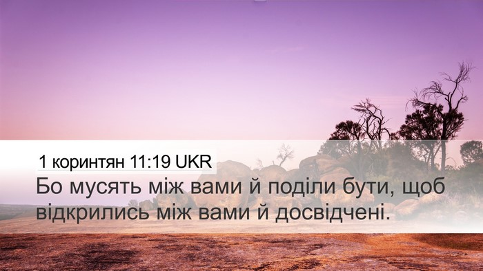 1 коринтян 11:19 UKR Bible Verse Image