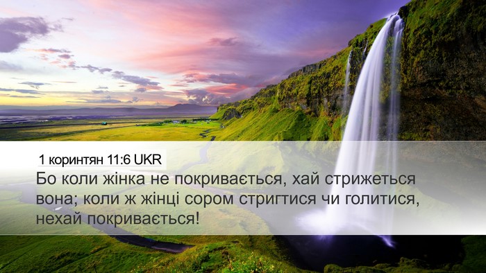 1 коринтян 11:6 UKR Bible Verse Image