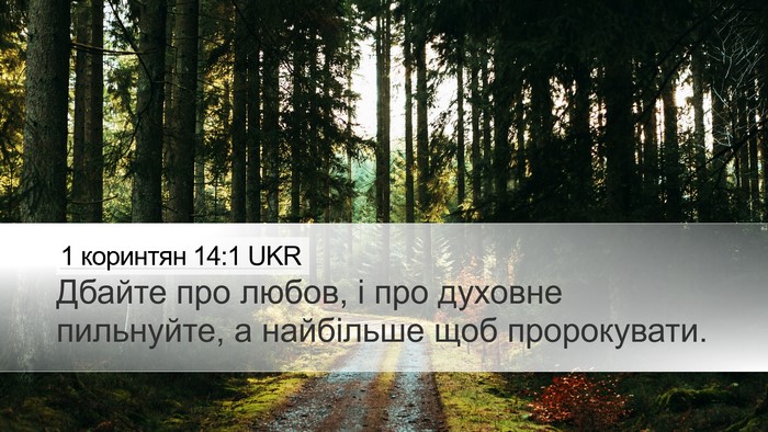 1 коринтян 14:1 UKR Bible Verse Image