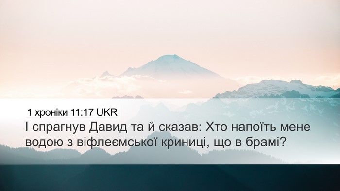 1 хроніки 11:17 UKR Bible Verse Image