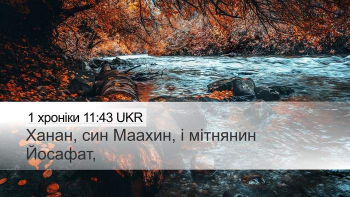 1 хроніки 11:43 UKR Desktop Wallpaper - Ханан, син Маахин, і - Desktop Bible Verse Wallpaper