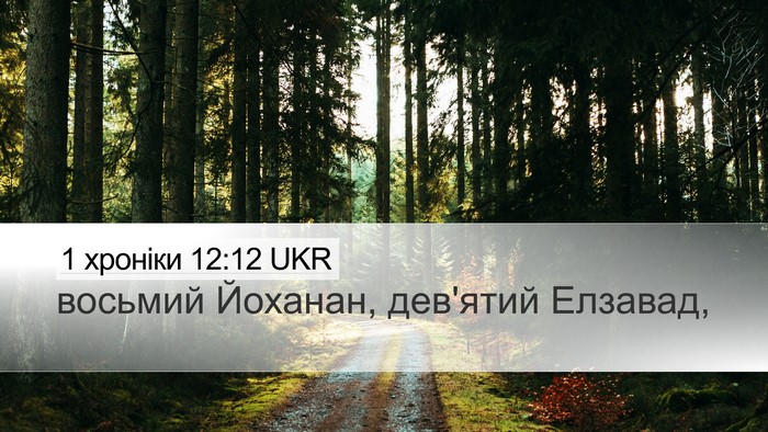 1 хроніки 12:12 UKR Desktop Wallpaper - восьмий Йоханан, дев'ятий - Desktop Bible Verse Wallpaper