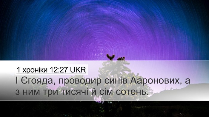 1 хроніки 12:27 UKR Bible Verse Image