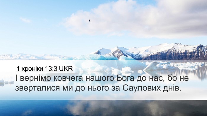 1 хроніки 13:3 UKR Desktop Wallpaper - І вернімо ковчега нашого - Desktop Bible Verse Wallpaper