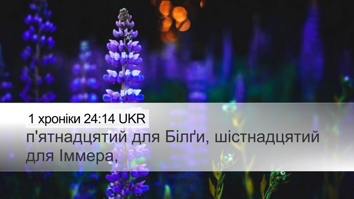 1 хроніки 24:14 UKR Bible Verse Image