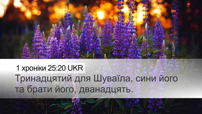 1 хроніки 25:20 UKR Bible Verse Image