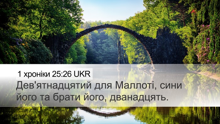 1 хроніки 25:26 UKR Desktop Wallpaper - Дев'ятнадцятий для - Desktop Bible Verse Wallpaper