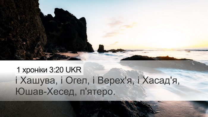 1 хроніки 3:20 UKR Desktop Wallpaper - і Хашува, і Огел, і Верех'я, - Desktop Bible Verse Wallpaper