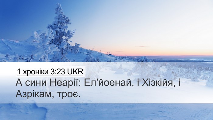 1 хроніки 3:23 UKR Desktop Wallpaper - А сини Неарії: Ел'йоенай, і - Desktop Bible Verse Wallpaper