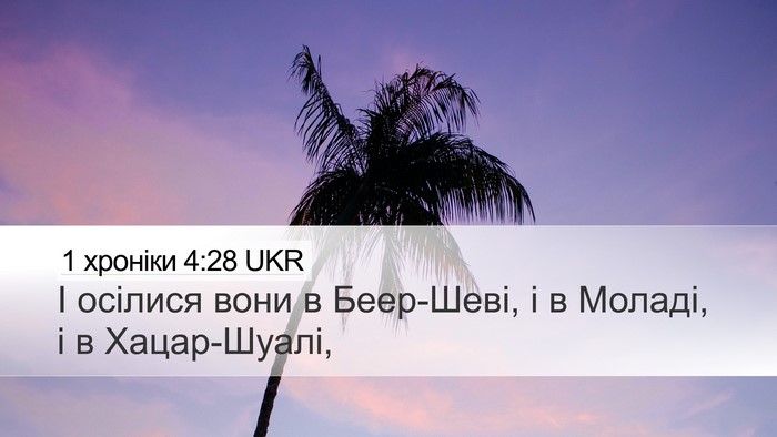 1 хроніки 4:28 UKR Bible Verse Image