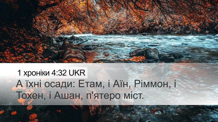 1 хроніки 4:32 UKR Bible Verse Image