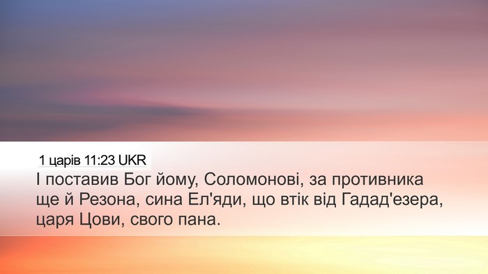 1 царів 11:23 UKR Bible Verse Image