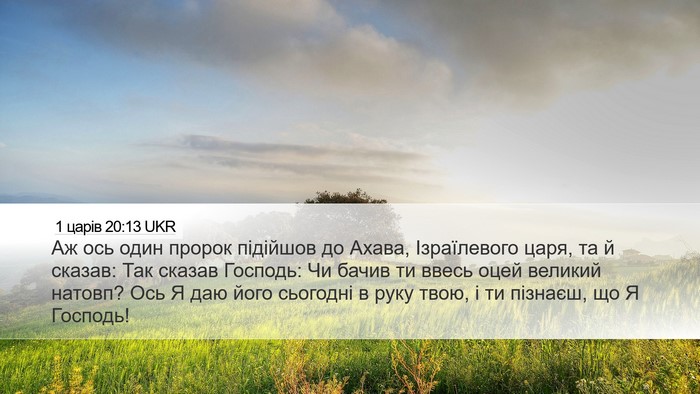 1 царів 20:13 UKR Bible Verse Image