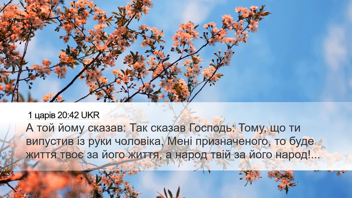 1 царів 20:42 UKR Bible Verse Image