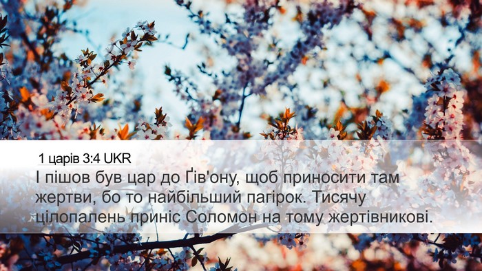 1 царів 3:4 UKR Bible Verse Image
