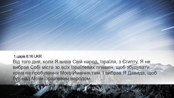 1 царів 8:16 UKR Bible Verse Image