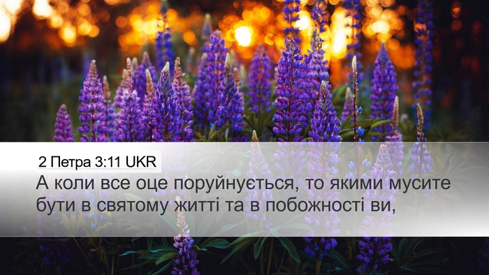 2 Петра 3:11 UKR Bible Verse Image