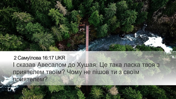 2 Самуїлова 16:17 UKR Bible Verse Image