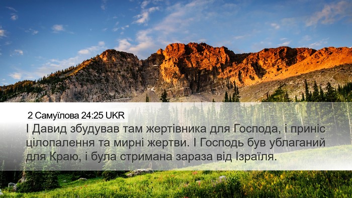 2 Самуїлова 24:25 UKR Bible Verse Image