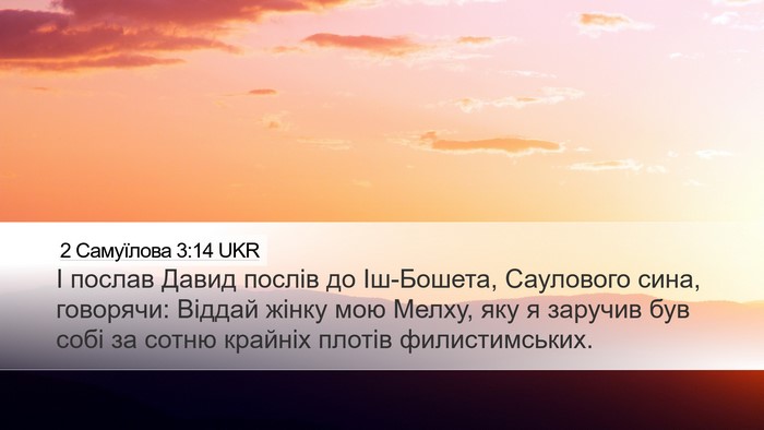 2 Самуїлова 3:14 UKR Bible Verse Image